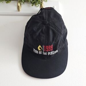 Vintage 1999 Linux Journal Year of the Penguin Hat Black Adjustable Dad Cap Tech
